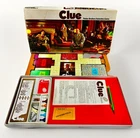 Vintage Clue Detective Game, 1972 Parker Brothers COMPLETE w/ Wood Tokens- 20”