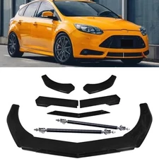 Front Bumper Lip Splitter Spoiler Glossy Black Body Kit For Ford Focus 2000-2018