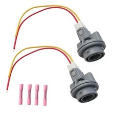2PCS Front Turn Signal Light Socket Holder with Wire Harness Plug Replacement