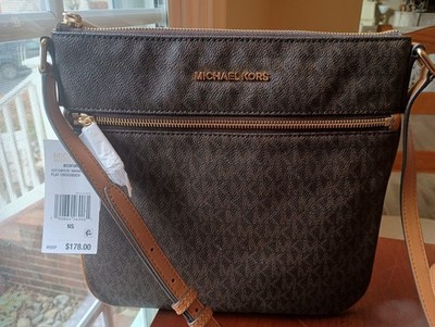 NEW w/ Tags! Michael Kors Bedford Logo Stripe Cross Body Bag