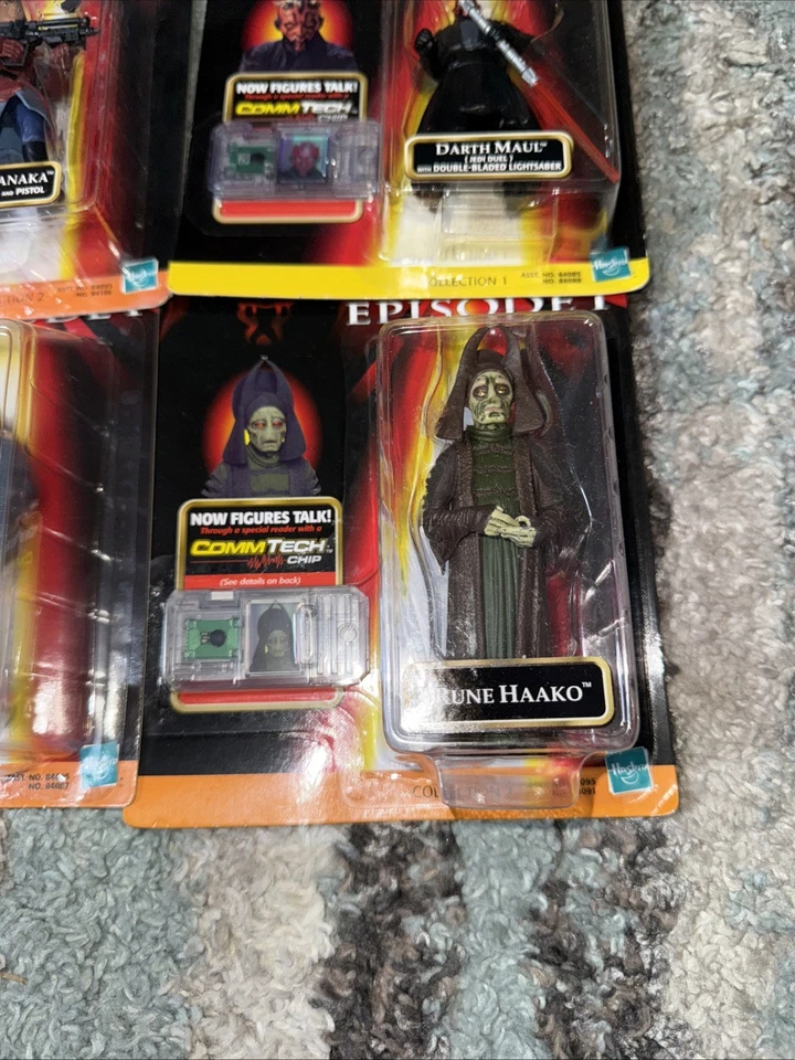 Lote de 6 hologramas Star Wars Episódio I Darth Sidious e mais 1999 Hasbro - Imagem 3 de 4