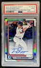 2024 Bowman Draft Travis Bazzana Chrome Auto Refractor 1st #/499 Guardians PSA 9