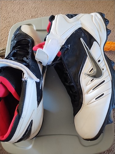 NIKE AIR ZOOM Michael Vick 2007 Cleats (Sz 13) Blk/Wht - Picture 12 of 24