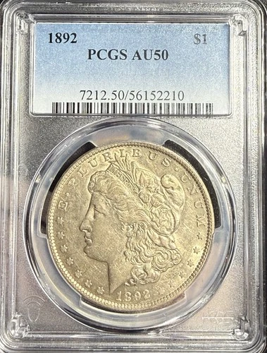 1892 Morgan Silver $1 PCGS AU50
