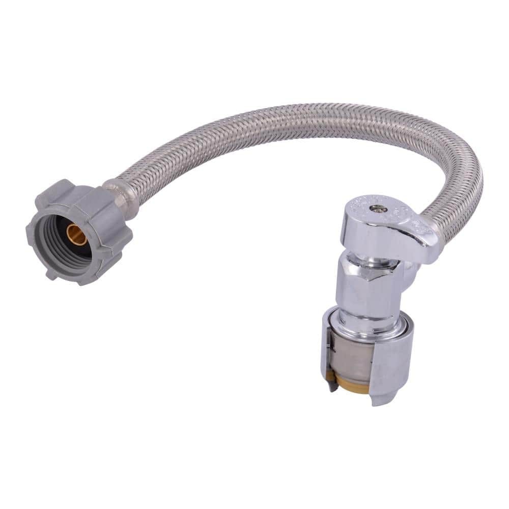 SharkBite 1/2 in. Push-to-Connect x 7/8 in. Ballcock x 12 in. Brass Angle Stop