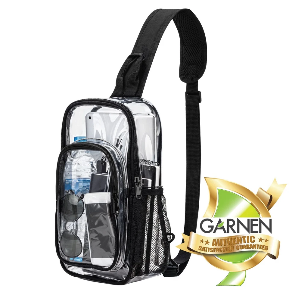 Bandolera transparente Garnen para eventos de estadio, cartera transparente bandolera bandolera bandolera