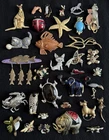 32 Vintage Animal & Insects Brooch Rhinestones Jelly Belly Costume Jewelry Lot