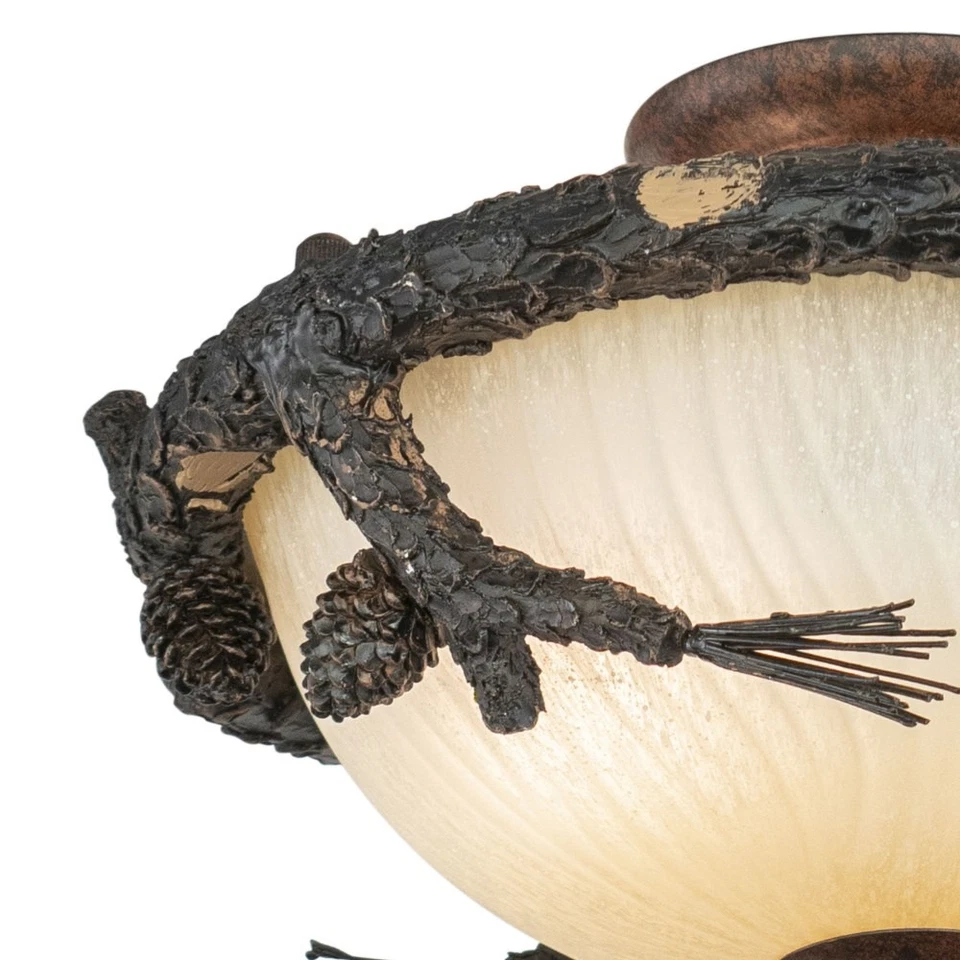 2-Light Convertible Light Kit in Rustic Style 8 Inches Tall and 13.75 Inches - Image 2 of 4