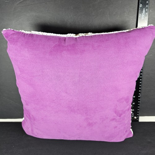 Disney Princess Squad Purple Reversible Sequin Pillow 14" x 14" FUN & Pretty - Picture 12 of 17
