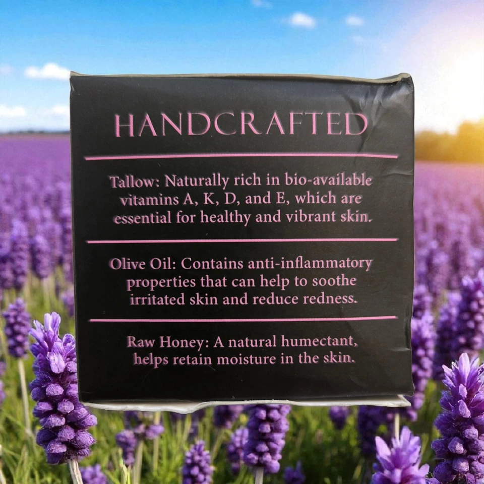 Terra Lotus Organic Grass-Fed Beef Tallow Balm with Raw Honey 2oz Lavender Scent - Image 4 of 4