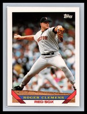 1993 Topps Baseball #4 Roger Clemens Base Set Card Boston Red Sox
