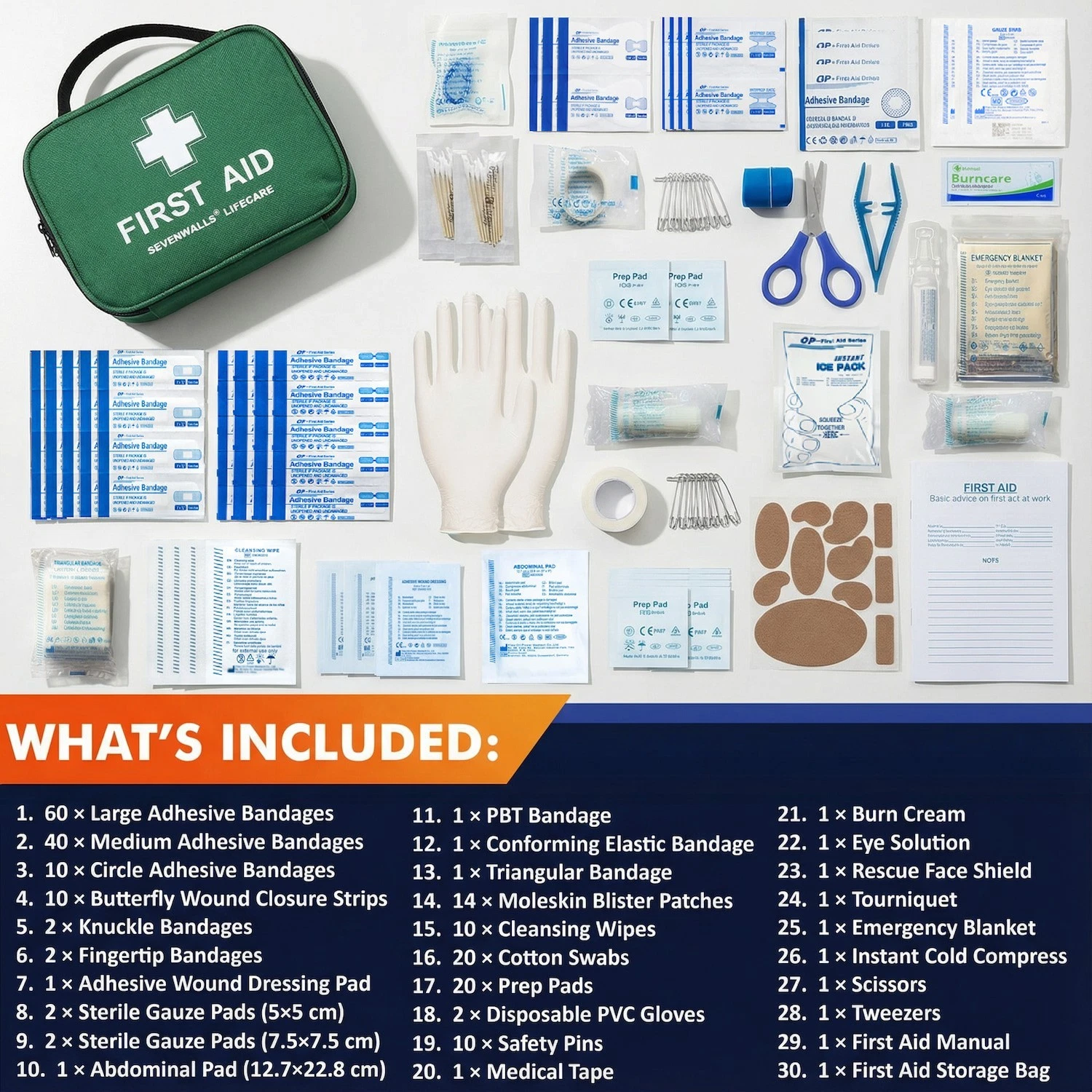 211 PIECE FIRST AID KIT MEDICAL EMERGENCY TRAVEL HOME CAR CAMPING HOLIDAY