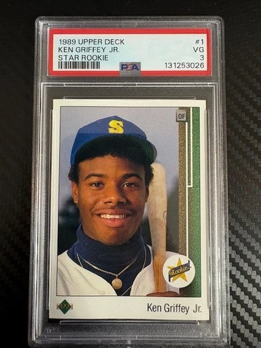 1989 Upper Deck Star Rookie #1 Ken Griffey Jr RC Rookie VG PSA 3