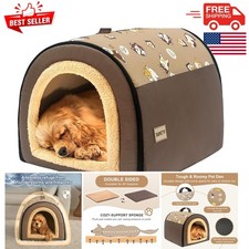 Durable  Cozy Portable Dog Bed with Cover - Perfect for Indoor  Outdoor Use