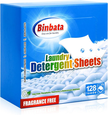Laundry Detergent Sheets, up to 128 Loads Hypoallergenic Eco-Friendly Unscented