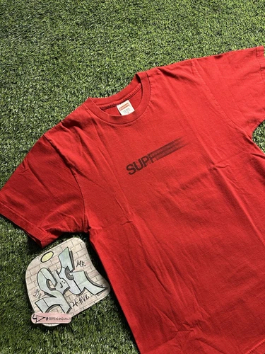 Tee shirt Supreme SS16 Red Motion Logo 2016 Rare