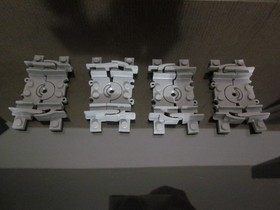 Lego Train Track Rails Railway Parts #64022c00 - Flexible Dark Gray - x4