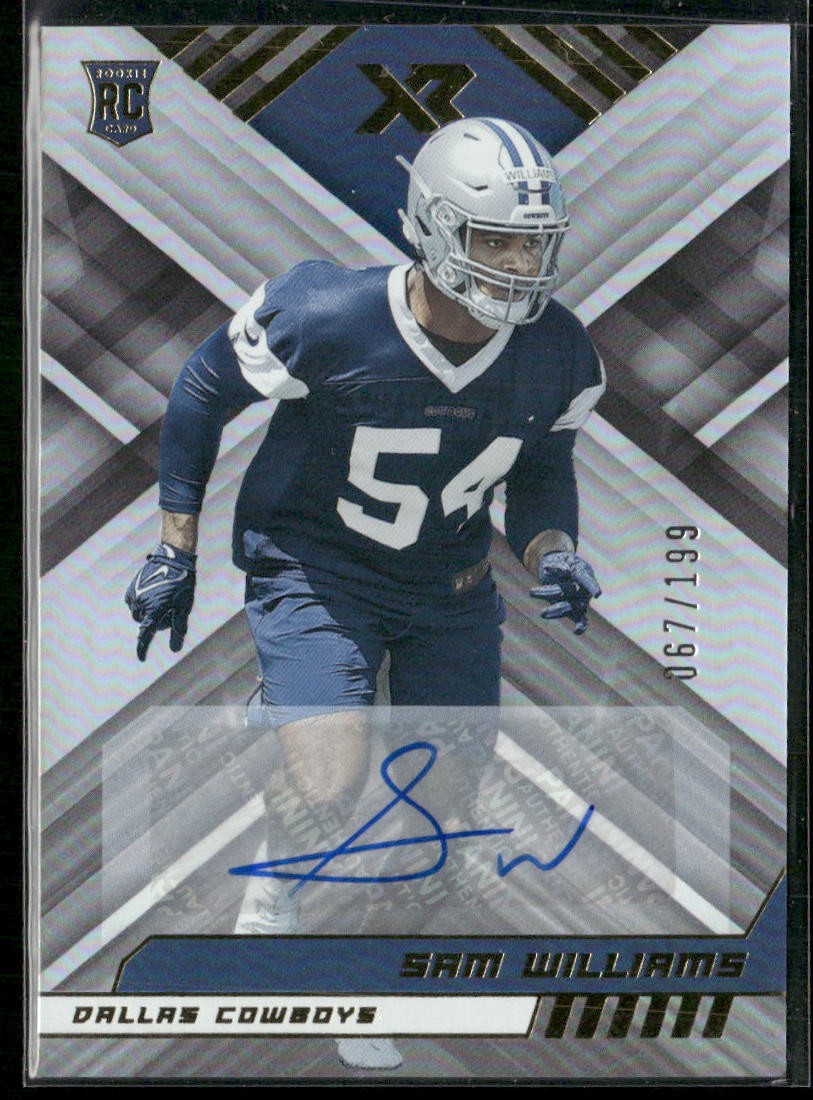 Sam Williams Panini 2022 Panini XR #188 Autographs SN, Rookie, Auto #/199