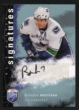 Brendan Morrison Canucks 2007-08 Upper Deck Be A Player Auto #S-BM