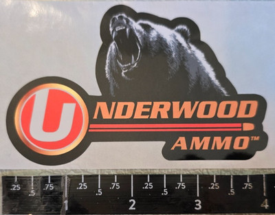 Underwood Ammo Ammunition Grizzly Bear Vinyl Decal Sticker Shot Show