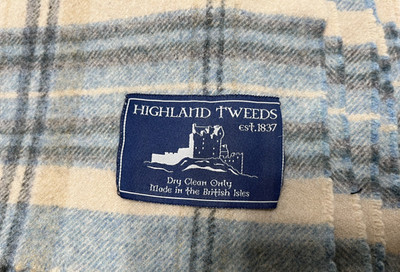 Highland Tweeds: British Country Check Wolldecke Überwurf (kostenloser UK-VERSAND)
