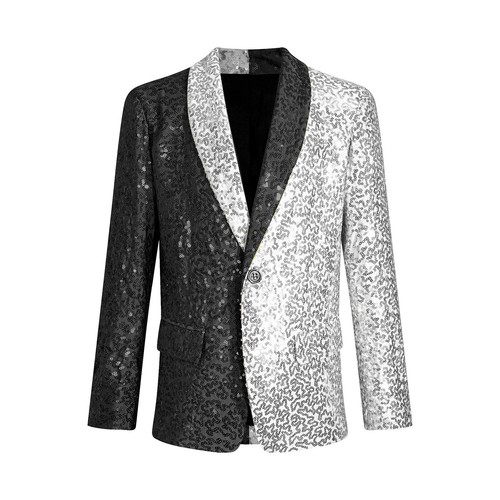 Kids Boys Blazer Shiny Outerwear ClubCelebration Jacket Long Sleeve Costumes - Picture 29 of 54