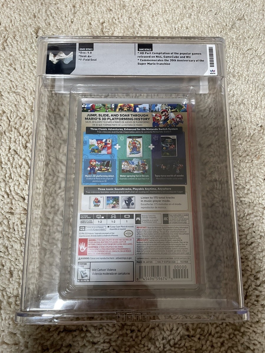 Super Mario 3D All Stars Nintendo Switch WATA 9.8 A+ VGA CGC 64