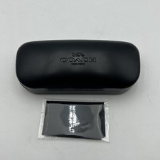 COACH NEW YORK BLACK HARD CLAMSHELL EYEGLASS OR SUNGLASS CASE  NEW COACH CLOTH