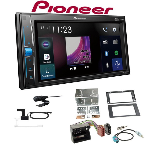 Pioneer Multimedia Autoradio Bluetooth Dab+ FüR Ford Fusion 2005-2012 In Schwarz-image