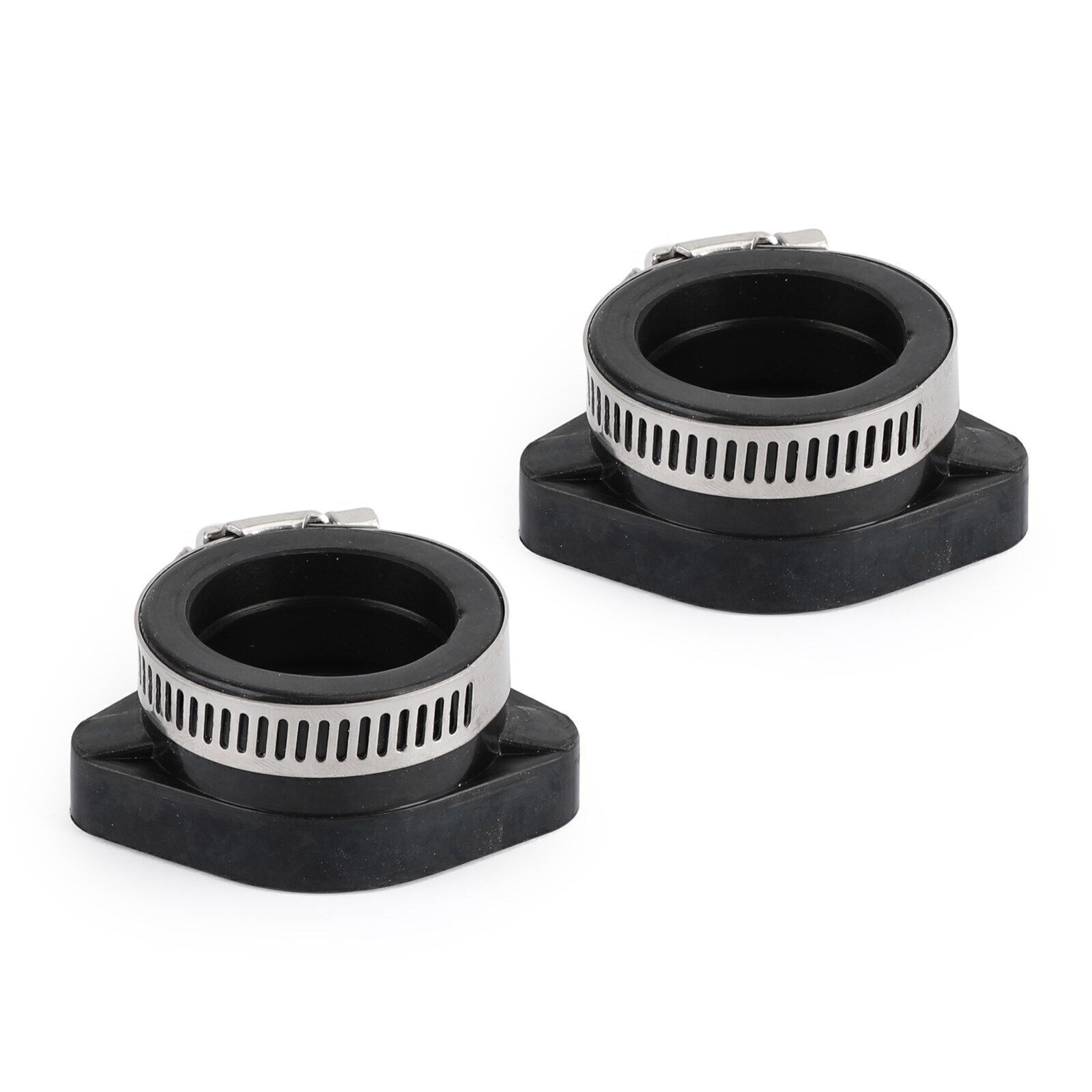 2-Pack Carb Intake Adapter Flange w/Clamp for VM24 PE26 PE28 PWK 28mm