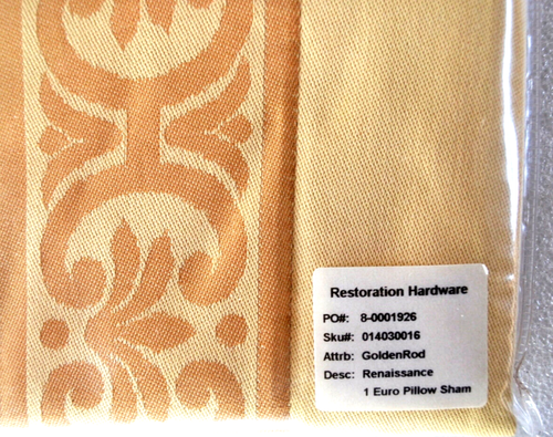 Restoration Hardware Pillow Sham Renaissance Damask Bedding 20x28 Set of 2 New - Picture 3 of 9