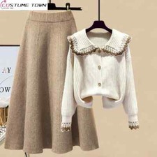 Women's Autumn Set Sweater Half Skirt Two Piece Set Fashion