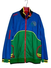 Vtg Infamous Black Sheep Brand Mens Jacket Zip Up Color Block Retro XXL