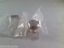 Omnia Cabinet stainless steel brushed finished round 1 3/16 inch knob NEW