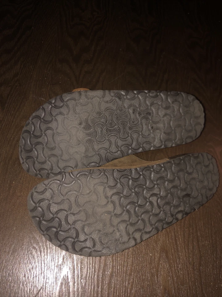 Sandalias de verano Helga de gamuza marrón claro con 2 correas para mujer talla W7 Foto 4 de 4