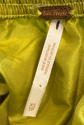 NEW FREE PEOPLE LENTIL SPROUT GREEN EMERY DROP WAIST MIDI SKIRT SZ XS - Picture 6 of 8