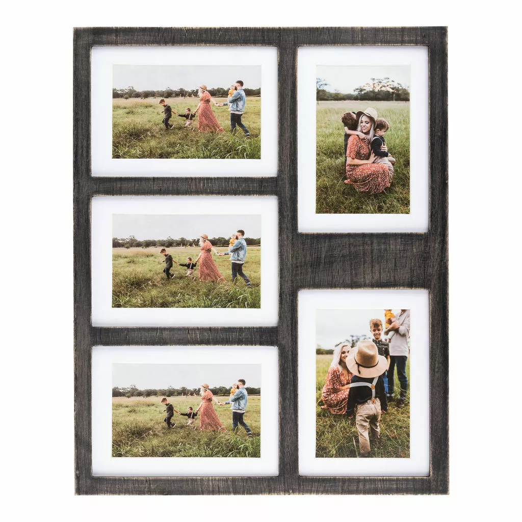 GLM Farmhouse Window Frame Holds Four 4x6 and 5x7 Photos