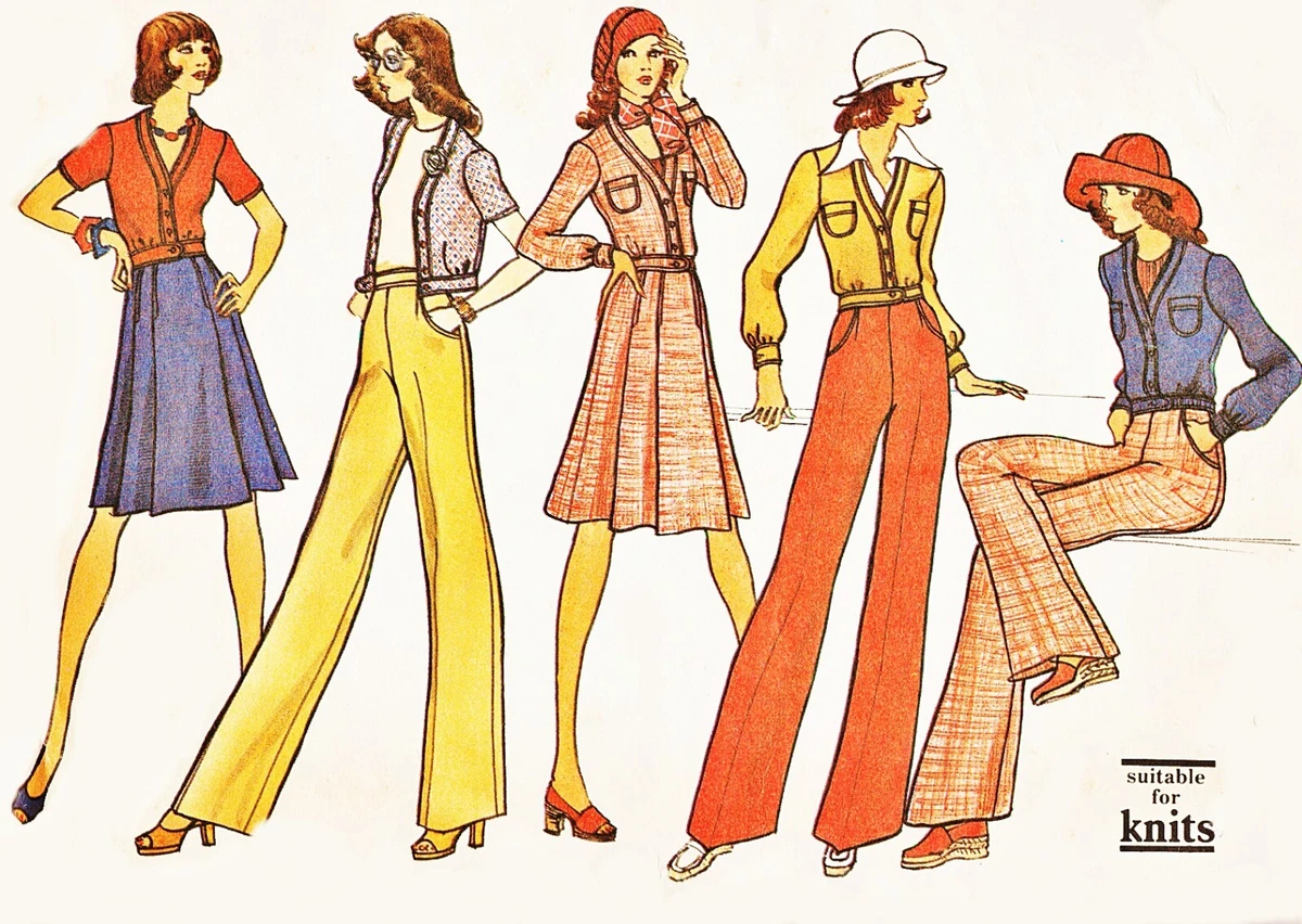 1970s Vogue 8522 Casual Jacket Skirt Pants Women s Vintage Sewing
