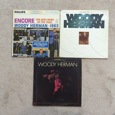 Lot of 3 Vinyl Records by Woody Herman. Best Of, Encore, Giant Steps