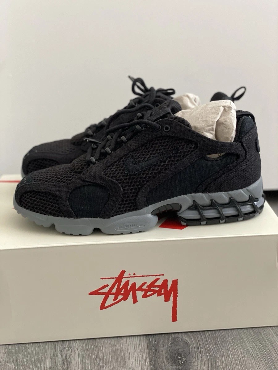 Nike Stussy x Air Zoom Spiridon Caged 2 Black Cool Grey for Sale