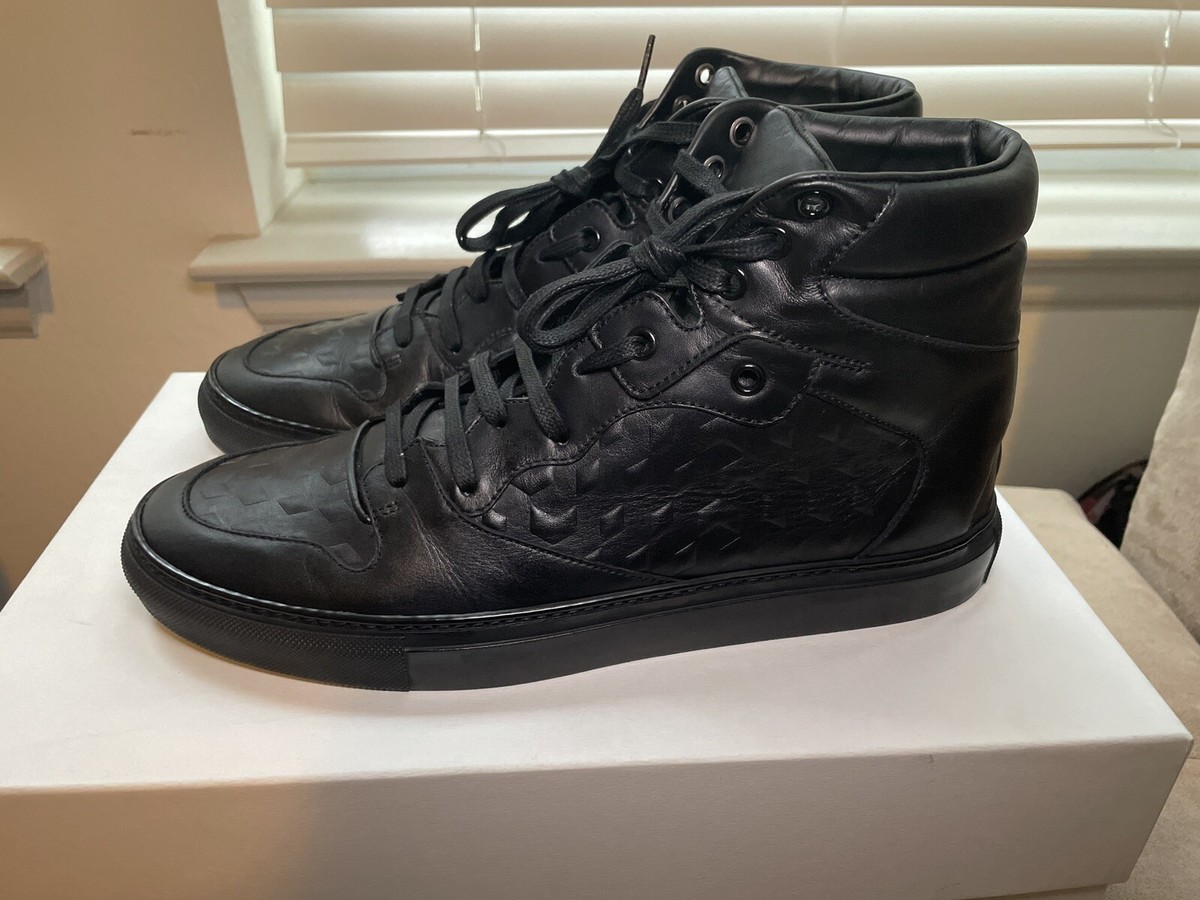 Balenciaga Veau Nappa Souple Leather Black Sneakers EU Size 