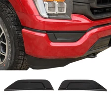 Blackened Front Fog Light Fog Lamp Cover Trim For Ford F150 F-150 2021-2023 ABS