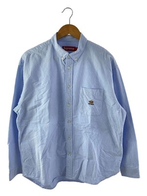Supreme 24FW Loose Fit Flannel Oxford Shirt Long Sleeve Shirt M 