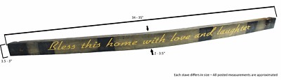 Oak Whiskey / Wine Barrel Stave Sign. ''Bless this home with love and laughter''