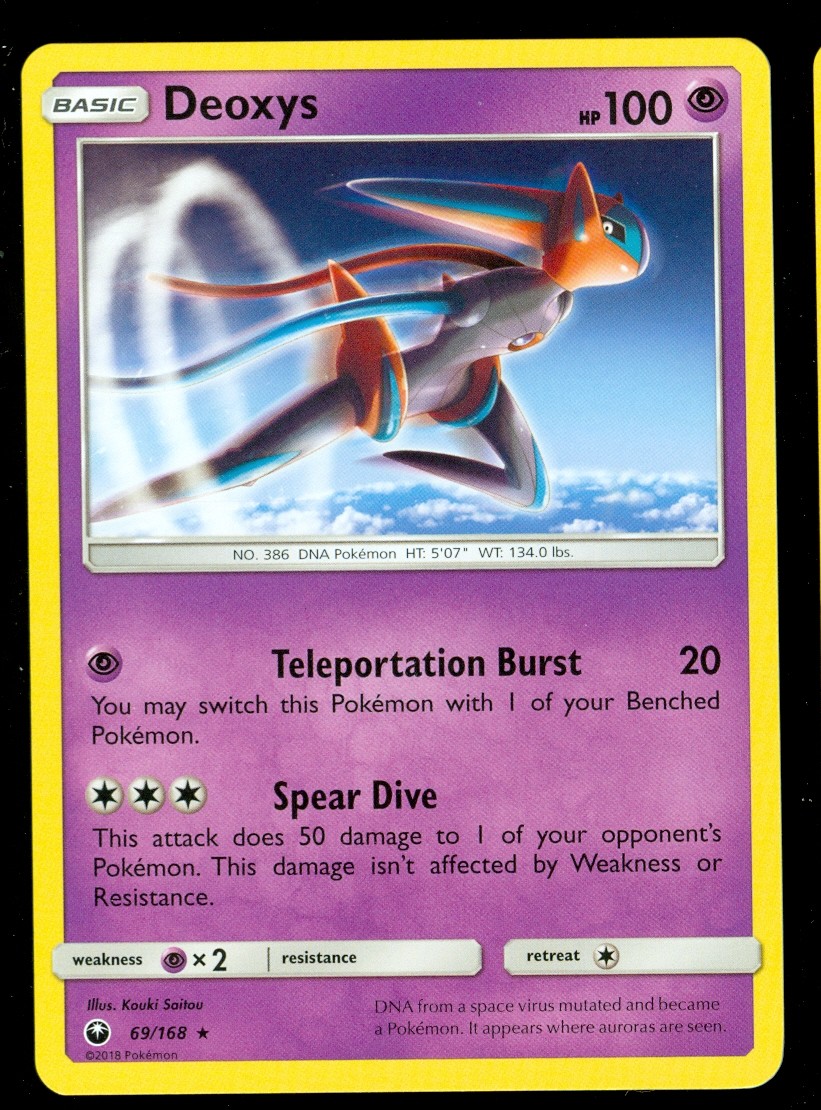 Pokemon DEOXYS 69/168 - Celestial Storm - RARE - - MINT
