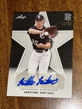 JONATHAN SANTUCCI 2020 LEAF PERFECT GAME GOLD AUTOGRAPH #10/50 DUKE, METS