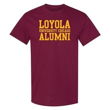 Loyola University of Chicago Basic Block Alumni Collegiate T Shirt - Maroon