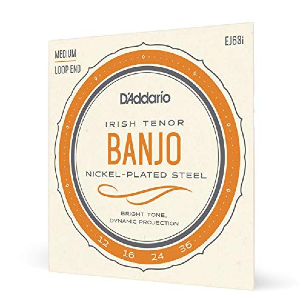 (TG. EJ63I Loop-End Irish Tenor (12-36)) D'Addario EJ63I Set per Banjo Tenore Ir