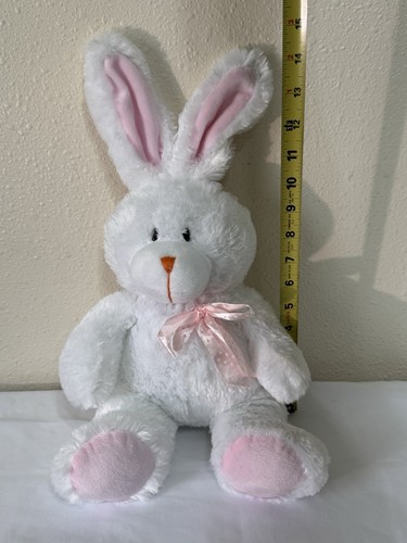 Beverly Hills Teddy Bear Co White Bunny Rabbit Plush 2010 - Picture 4 of 10