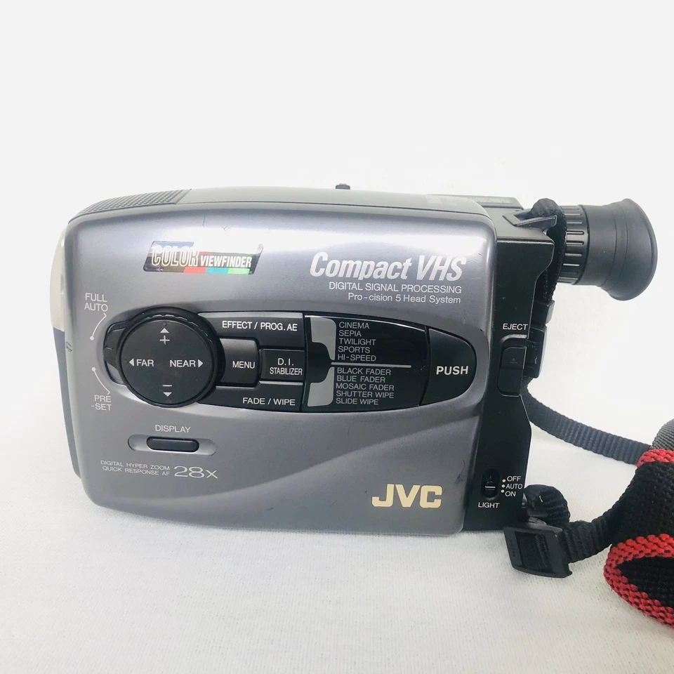 JVC GR-AX910U VHS-C Video Camera Camcorder Accessories Bag Charger VTG 90s Xtras - Image 3 of 4